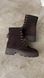 Boots model &ldquo; Ange &rdquo;, suede, chocolate color, leather lining, size 36, 39, Suede, Black, Wool insulation, Ange