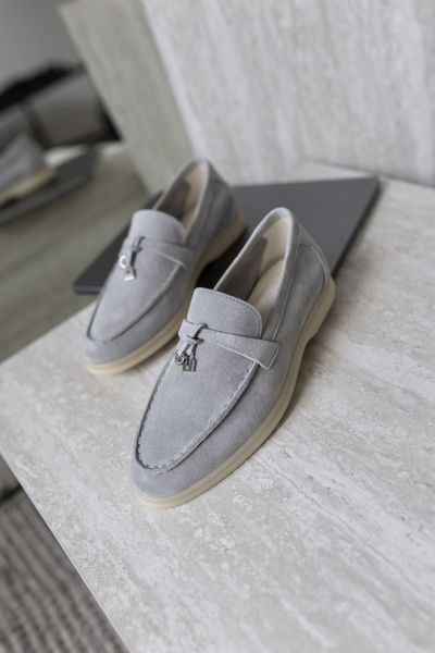 Loafers Marsala, metallic color, natural suede, unlined