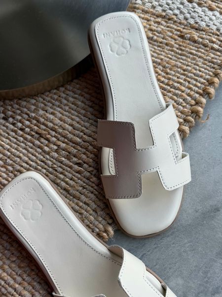 Slippers model &ldquo;Melania&rdquo;, leather, milk color, leather lining, size 40, 36, Leather, Caramel, Leather, Меланія