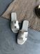 Slippers model &ldquo;Melania&rdquo;, leather, milk color, leather lining, size 40, 36, Leather, Caramel, Leather, Меланія
