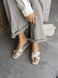 Slippers model &ldquo;Melania&rdquo;, leather, milk color, leather lining, size 40, 36, Leather, Caramel, Leather, Меланія