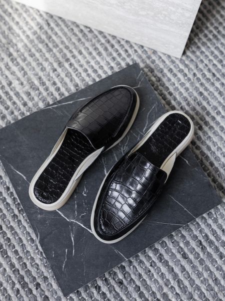 Clogs black leather , size 40