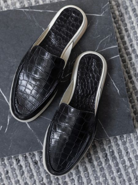 Clogs black leather , size 40