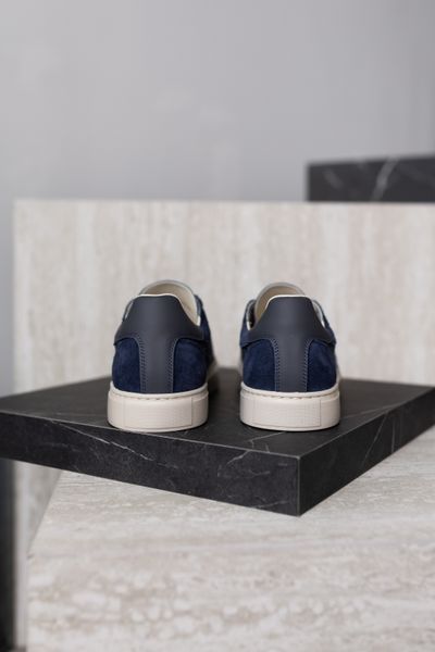 Avten, wool and suede, navy blue, sponge and leather lining, size 40