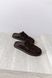 Slippers model Tyra, leather, chocolate color, leather lining