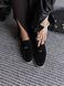 Loafers Marsala, black color, natural suede, unlined