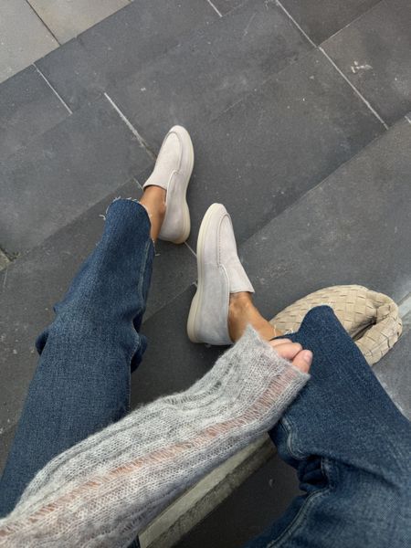 Aurora loafers, sand color, natural suede, leather lining