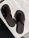 Slippers Step, leather, dark brown, size 40