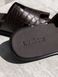 Slippers Step, leather, dark brown, size 40