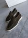 Calypso loafers, khaki, genuine suede, unlined
