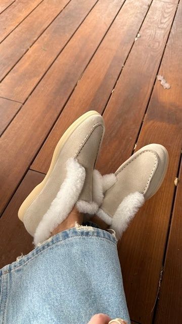 Lora suede sand loafers, fur lining, size 40, 36, Suede, Milk, Хутро, Lora