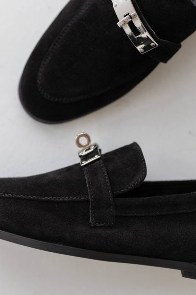Shoes Leoni, leather, black, leather lining, 36, Suede, Black, Leather, Леоні