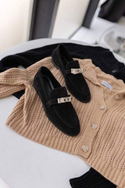 Shoes Leoni, leather, black, leather lining, 36, Suede, Black, Leather, Леоні