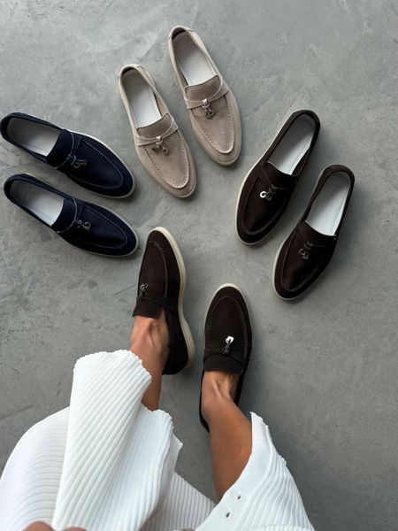 Loafers Lusso, chocolate color, natural velor, leather lining