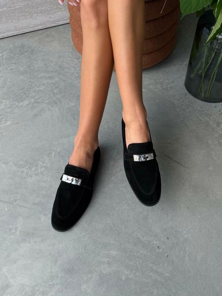 Shoes Leoni, leather, black, leather lining, 36, Suede, Black, Leather, Леоні