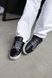 Star sneakers, black, genuine leather, natural fur lining