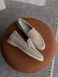 Loafers Meriel, gray-beige color, natural suede, unlined