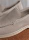 Loafers Meriel, gray-beige color, natural suede, unlined