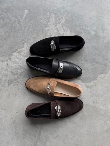 Shoes "Leoni", suede, castore color, leather lining, 36, Suede, Black, Leather, Леоні