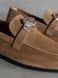 Shoes "Leoni", suede, castore color, leather lining, 36, Suede, Black, Leather, Леоні