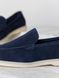 Calypso loafers, blue, genuine suede, unlined