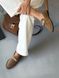 Shoes "Leoni", suede, castore color, leather lining, 36, Suede, Black, Leather, Леоні
