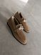 Shoes "Leoni", suede, castore color, leather lining, 36, Suede, Black, Leather, Леоні