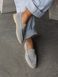 Loafers Loretto, metallic color, natural suede, unlined