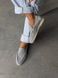 Loafers Loretto, metallic color, natural suede, unlined