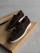 Loafers Marsala, chocolate color, natural suede, unlined